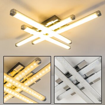 ISKUT Ceiling Light LED chrome, 4-light sources