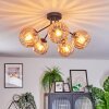 Koyoto ceiling light, globe light 52 cm Amber, 5-light sources