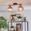 Koyoto ceiling light, globe light clear, Smoke-coloured, 2-light sources