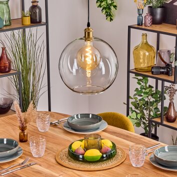 Koyoto hanging light, globe light, pendant light gold, 1-light source