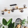 Chehalis ceiling light, globe light gold, black, 10-light sources