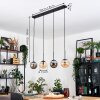 Gastor hanging light, globe light, pendant light Amber, Smoke-coloured, 4-light sources