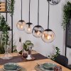 Gastor hanging light, globe light, pendant light Amber, clear, Smoke-coloured, 4-light sources