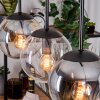 Gastor hanging light, globe light, pendant light Amber, clear, Smoke-coloured, 4-light sources