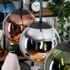 Gastor hanging light, globe light, pendant light blue, chrome, green, coppery, Smoke-coloured, 4-light sources