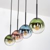 Gastor hanging light, globe light, pendant light blue, green, clear, coppery, 4-light sources