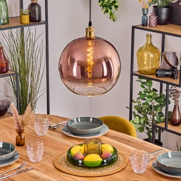 Koyoto hanging light, globe light, pendant light gold, 1-light source