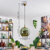 Koyoto hanging light, globe light, pendant light gold, 1-light source
