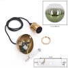 Koyoto hanging light, globe light, pendant light gold, 1-light source