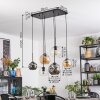 Ripoll hanging light, globe light, pendant light Amber, clear, Smoke-coloured, 6-light sources