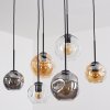 Ripoll hanging light, globe light, pendant light Amber, clear, Smoke-coloured, 6-light sources
