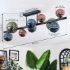 Chehalis ceiling light, globe light blue, green, coppery, 10-light sources