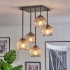 Ripoll ceiling light, globe light Amber, clear, Smoke-coloured, 5-light sources
