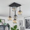 Ripoll ceiling light, globe light Amber, clear, Smoke-coloured, 5-light sources