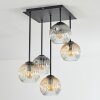 Ripoll ceiling light, globe light Amber, clear, Smoke-coloured, 5-light sources
