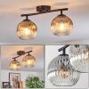 Ripoll ceiling light, globe light clear, Smoke-coloured, 2-light sources