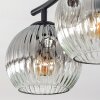 Ripoll ceiling light, globe light clear, Smoke-coloured, 2-light sources