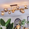 Chehalis ceiling light, globe light gold, black, 10-light sources