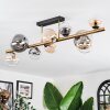 Chehalis ceiling light, globe light gold, black, 10-light sources
