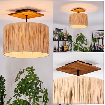Granja ceiling light Ecru, black, 1-light source