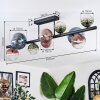 Chehalis ceiling light, globe light blue, green, clear, coppery, 10-light sources