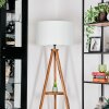 Flemming floor lamp Dark wood, black, 1-light source