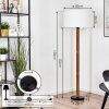 Flemming floor lamp brown, Ecru, black, 1-light source