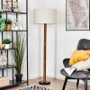 Flemming floor lamp brown, Ecru, black, 1-light source