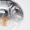 Ripoll ceiling light, globe light Amber, clear, Smoke-coloured, 6-light sources