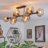 Ripoll ceiling light, globe light Amber, clear, Smoke-coloured, 10-light sources