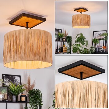 Granja ceiling light Ecru, black, 1-light source