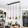 Gastor hanging light, globe light, pendant light Amber, Smoke-coloured, 5-light sources
