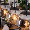 Gastor hanging light, globe light, pendant light Amber, Smoke-coloured, 5-light sources
