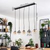 Gastor hanging light, globe light, pendant light Amber, clear, Smoke-coloured, 5-light sources