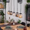 Gastor hanging light, globe light, pendant light Amber, clear, Smoke-coloured, 5-light sources
