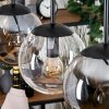 Gastor hanging light, globe light, pendant light Amber, clear, Smoke-coloured, 5-light sources