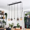Gastor hanging light, globe light, pendant light Amber, clear, Smoke-coloured, 5-light sources