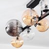 Chehalis ceiling light, globe light Amber, clear, Smoke-coloured, 10-light sources