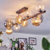 Chehalis ceiling light, globe light Amber, clear, Smoke-coloured, 10-light sources