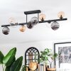 Chehalis ceiling light, globe light Amber, clear, Smoke-coloured, 10-light sources