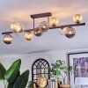 Chehalis ceiling light, globe light Amber, clear, Smoke-coloured, 10-light sources