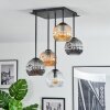 Ripoll ceiling light, globe light Amber, clear, Smoke-coloured, 5-light sources