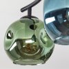 Ripoll ceiling light, globe light blue, green, 2-light sources