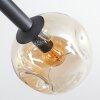 Ripoll ceiling light, globe light Amber, Smoke-coloured, 10-light sources