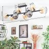 Ripoll ceiling light, globe light Amber, Smoke-coloured, 10-light sources