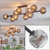 Ripoll ceiling light, globe light Smoke-coloured, 10-light sources
