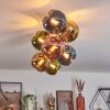 Koyoto ceiling light, globe light 85 cm gold, black, 8-light sources