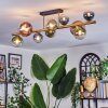 Chehalis ceiling light, globe light gold, black, 10-light sources