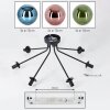 Gastor ceiling light, globe light 82 cm blue, green, coppery, 7-light sources