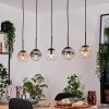 Gastor hanging light, globe light, pendant light Amber, clear, Smoke-coloured, 5-light sources